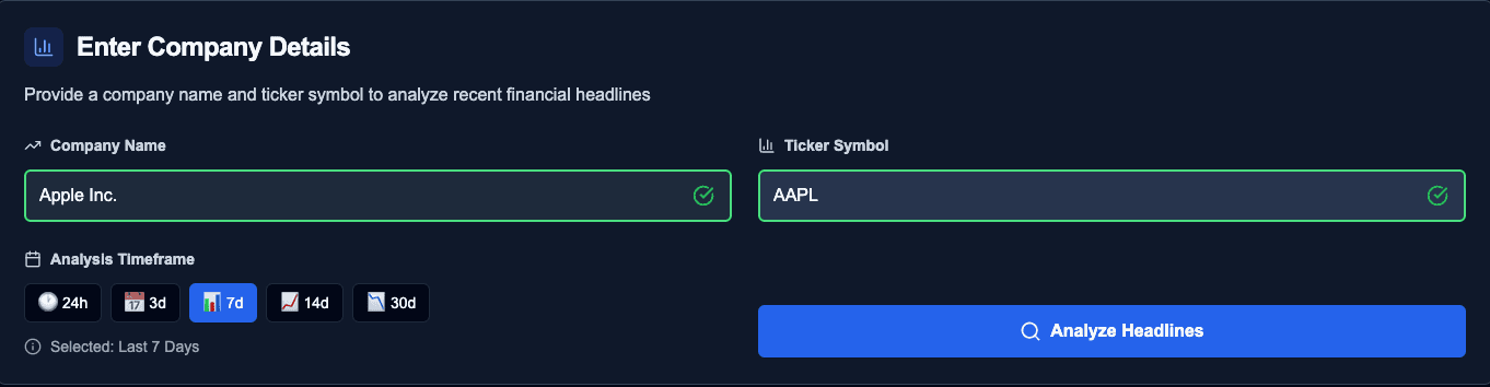 Analyze headlines filter
