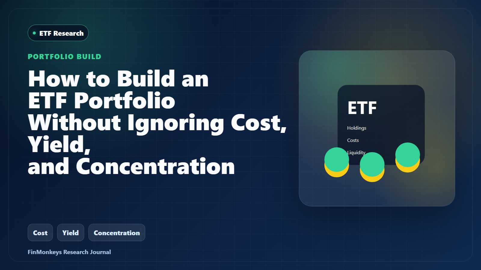 How to Build an ETF Portfolio Without Ignoring Cost, Yield, and Concentration cover image