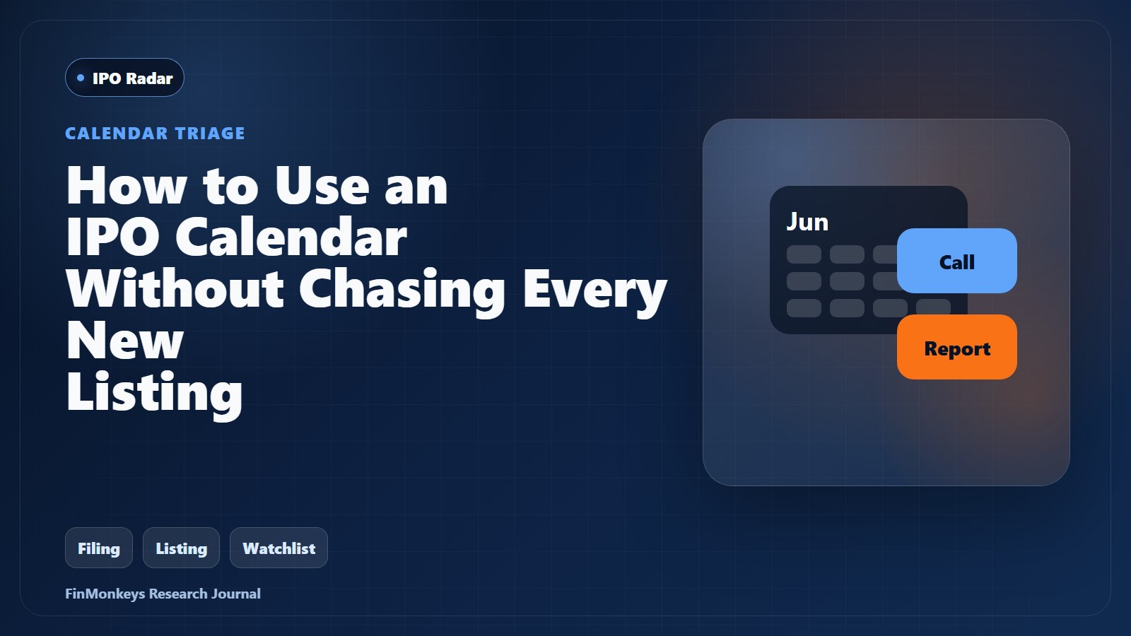 How to Use an IPO Calendar Without Chasing Every New Listing cover image